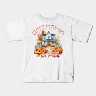 Cutes Pumpkin in the Patch Kids T-Shirt